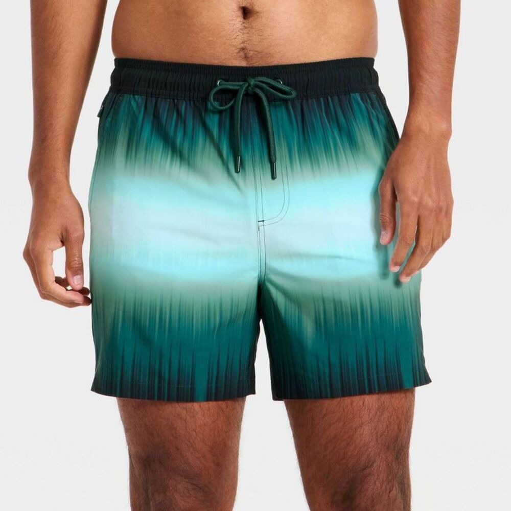 Men's 5'' Swim Trunks with Boxer Brief Liner - Goodfellow & Co Blue M
